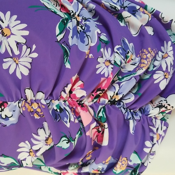 Cupshe Purple Floral One Piece Swimsuit - Picture 5 of 9